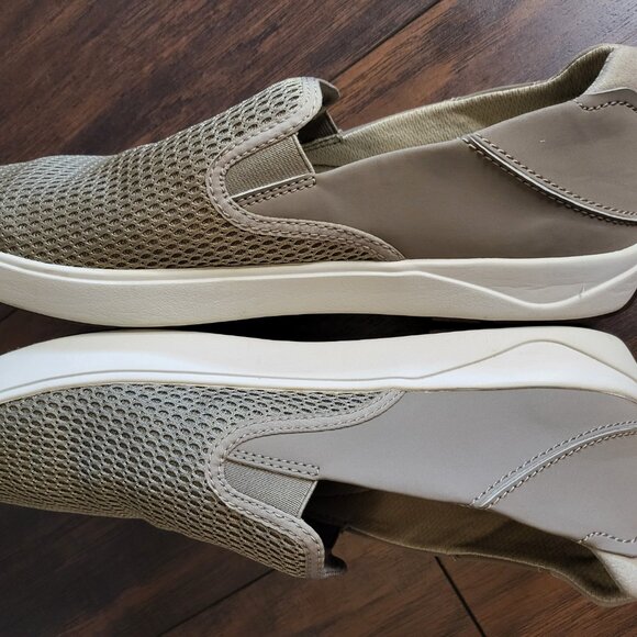 Olukai Lae'Ahi Slip On Sneakers Mens 11 Casual Comfort Clay Brown Gray Leather - Picture 7 of 9